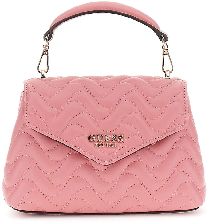 GUESS Schoudertas Handtas Melisandra Mini Top Handle Flap Begonia Koraalrood