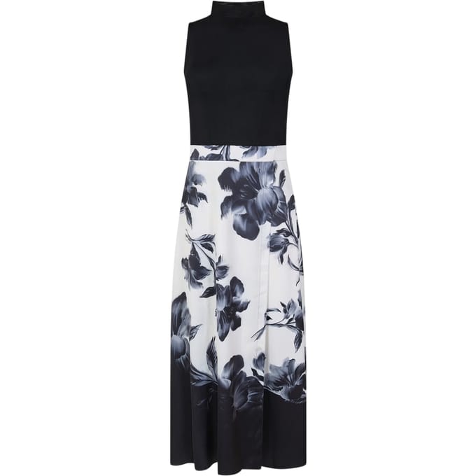 Ted Baker Dames-top met print en mesh (Zwart)