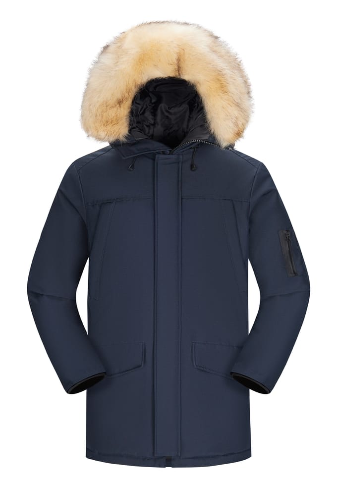 Subprime - Heren Jas winter Parka Tommy - Blauw - Maat XL
