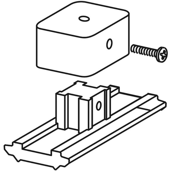 Ivela wand- en plafondbevestiging SQUARE 48 V, wit