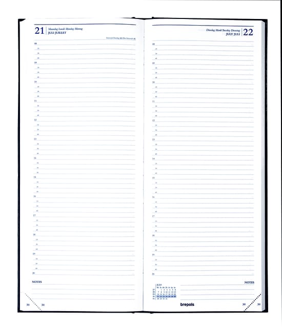 Agenda 2027 Brepols Saturnus Lima 1dag/1pagina zwart