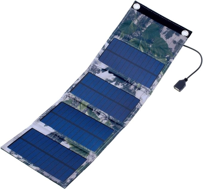 Opvouwbaar zonnepaneel 7W, USB 5V, 1.2A, ES-4