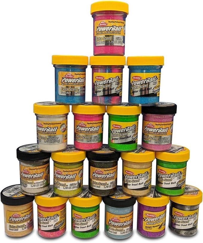 Berkley PowerBait Glitter - Peach & Pepper - Oranje