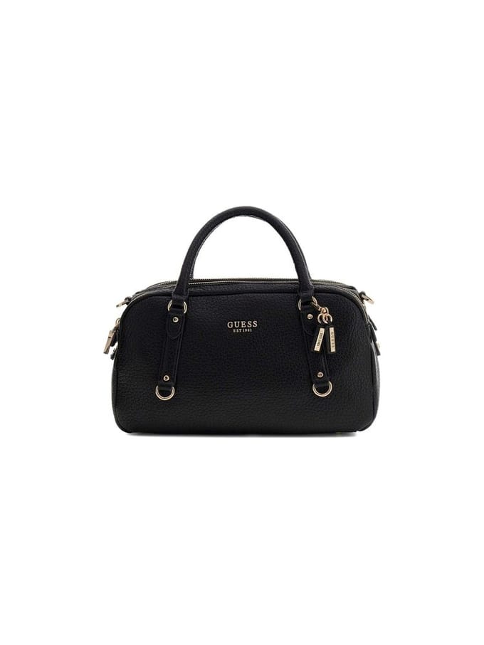 GUESS handtas schoudertas Marsha Box Satchel Black zwart