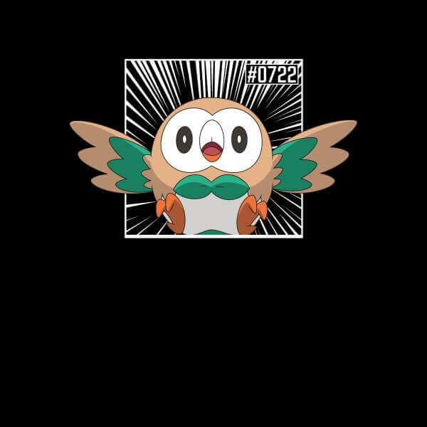 Pokemon Rowlet Men's T-Shirt - Black - XXL