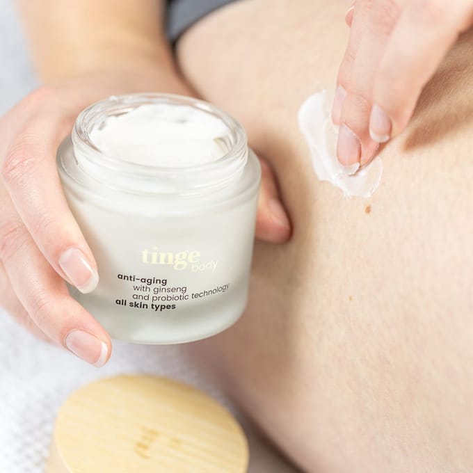 Tinge Anti-Age Body Crème | Verstevigend Hydraterend Met Ginseng & Postbiotica 100 Lichaamsverzorging