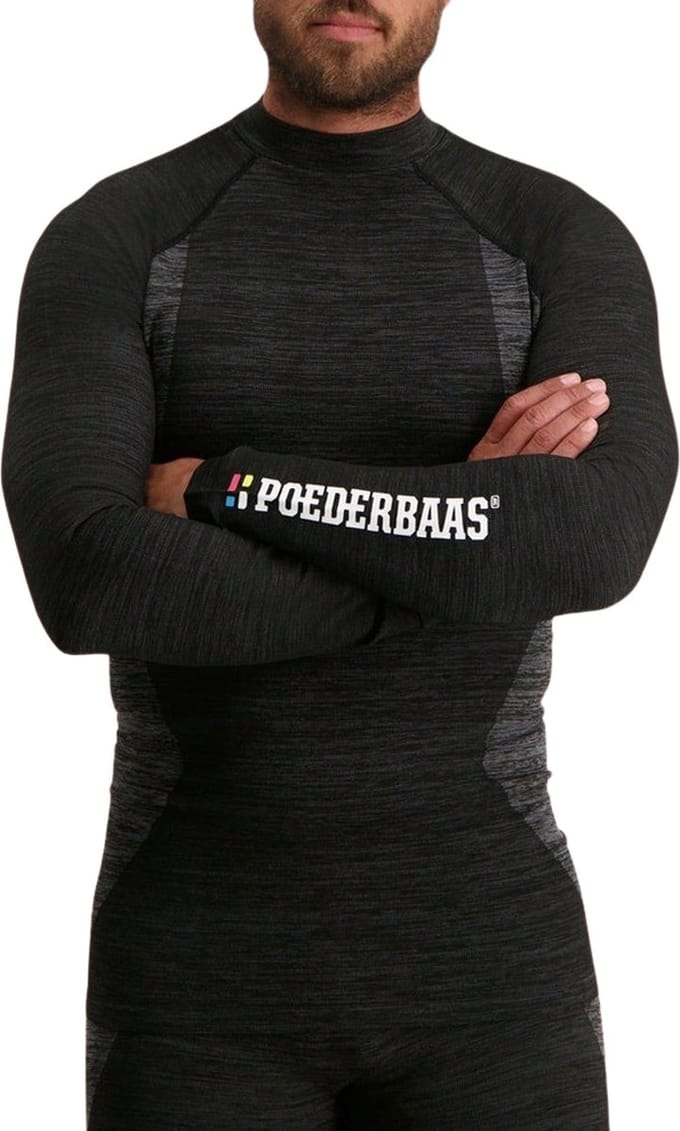 Poederbaas Thermoshirt Longsleeve Technical - Heren - Zwart - Maat XL