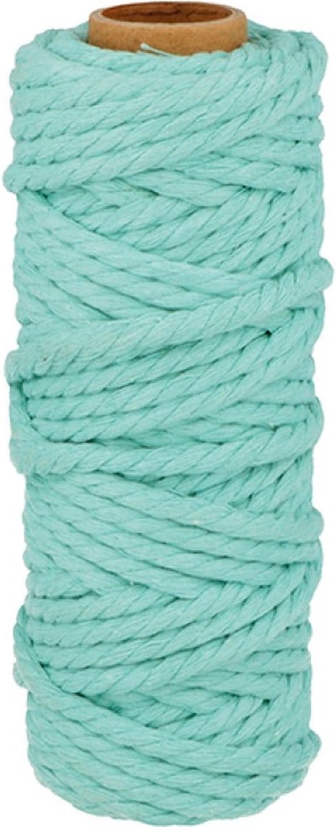 Groen katoenen koord 25 m x 6 mm - Artemio