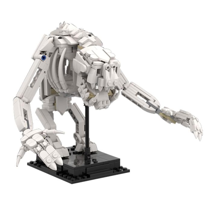 MOC 3D Dinosaurus Fossielen Skelet Lepining Bouwstenen gray