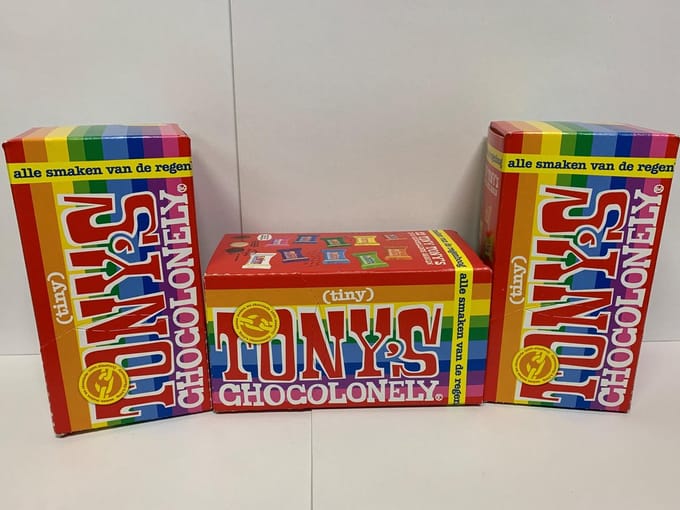 Tony's Chocolonely Chocolade Tiny's Mix MINI 22 stuks (3 doosjes)