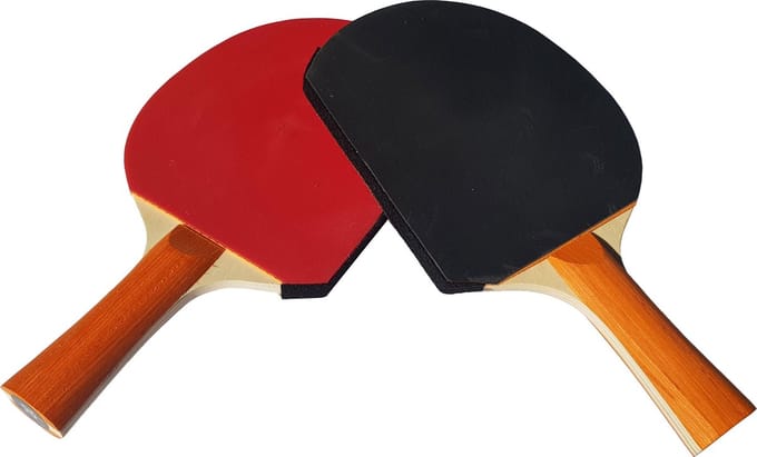 Push-Pong set van 2 schuif tafeltennis bats