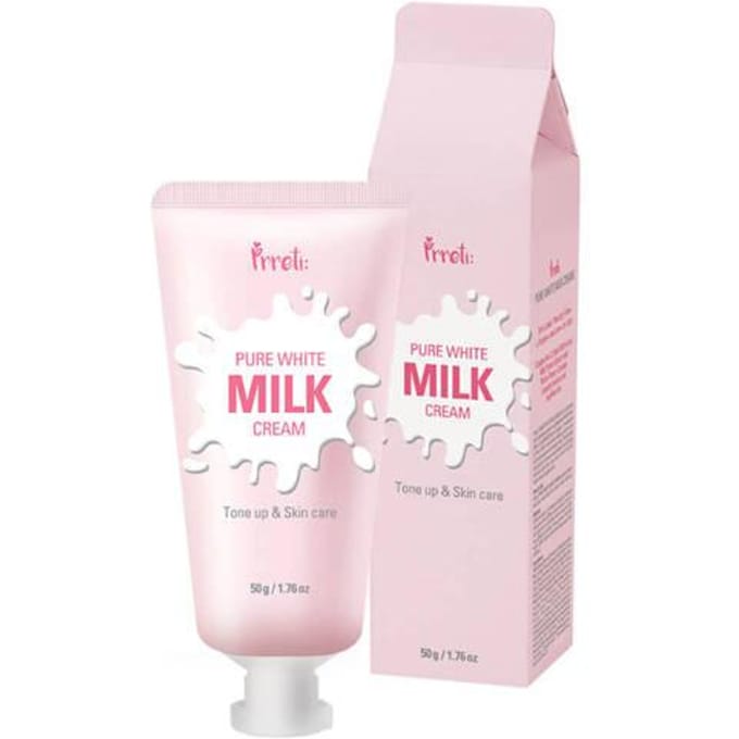 Prreti Pure White Melkcrème Verhelderende Crème Met Melkeiwitten 50G