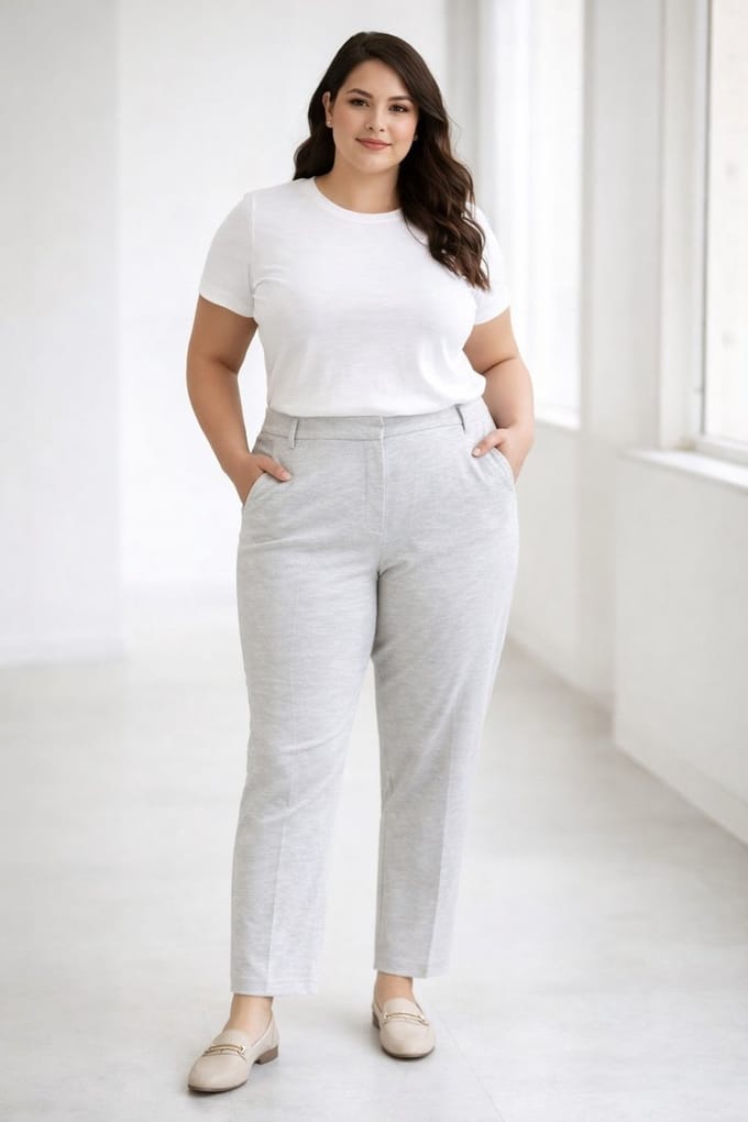 YEST CURVE Jolana - Light Grey/Melange - maat X-0(44)