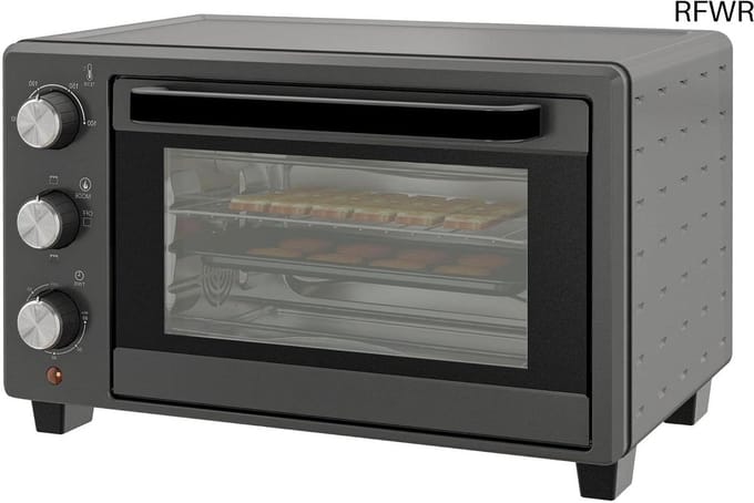RFWR® Minibackoven 21L met Temperatuurregeling van 100 °C tot 230 °C en Timer tot 60 Min