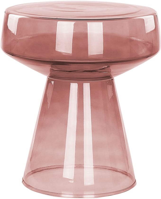 LAGUNA - Bijzettafel - Rood - Glas