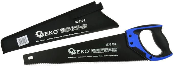 GEKO Handzaag - 450 mm - PTFE Coating - Ergonomische Handgreep - Inclusief Beschermhoes