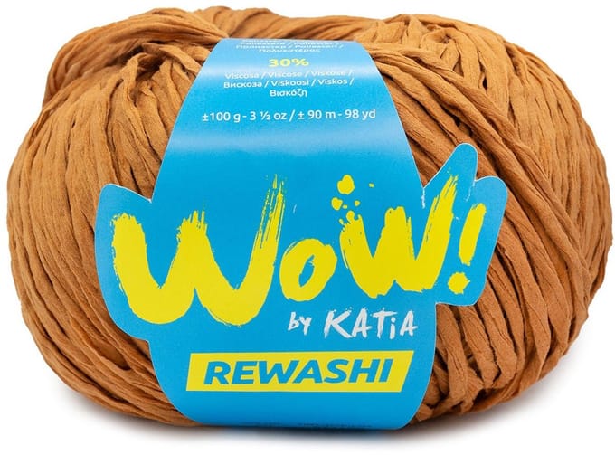 Katia WOW Rewashi - 60 kaneelbruin - Lintgaren met Twist