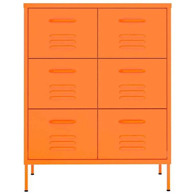 vidaXL - Ladekast - 80x35x101,5 - cm - staal - oranje