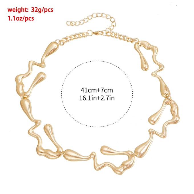 Dames Onregelmatige ketting licht luxe mode retro sleutelbeenketting ketting