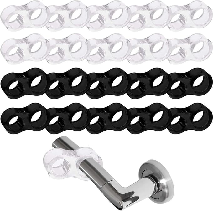 8-vormige deurklinkbuffer - Set van 20 - Elastische deurstopper - Muurbescherming