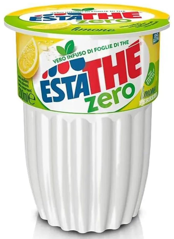Estathé Limone ZERO Bicchierini – Italiaanse IJsthee Citroen in beker - 24 x 20cl