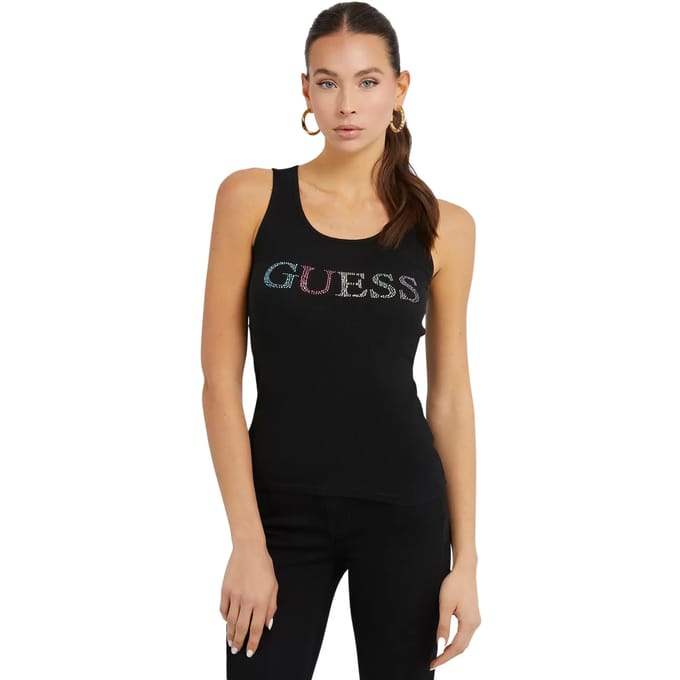 Guess Woman Tanktop Logo meerkleurig