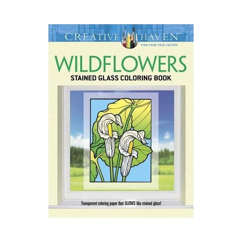 Creative Haven Wildflowers Stained Glass Coloring Book - John Green
