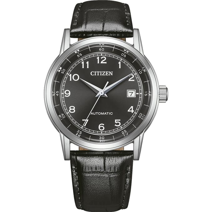 Citizen NJ0210-05E Horloge - Leer - Zwart - Ø 40 mm