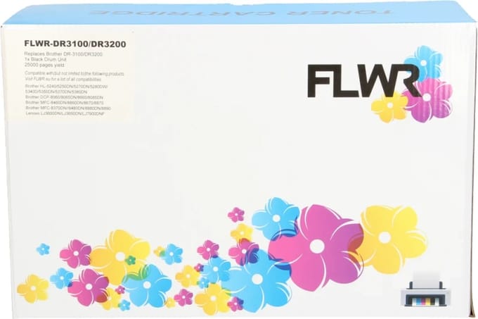FLWR - Drumcartridge / DR-3100/DR-3200/ Zwart - Geschikt voor Brother