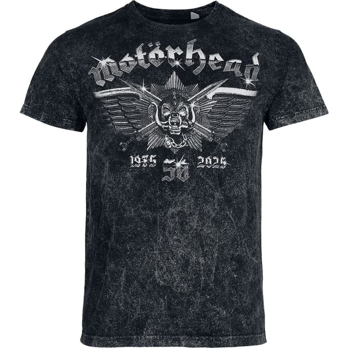 Motörhead T-shirt - Wings - S tot M - voor Mannen - antraciet