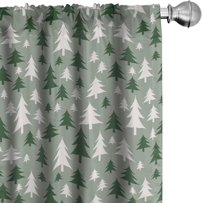 Abakuhaus – 2x75x245 cm Gordijnpanelen – Microfiber, Halfschaduw, Reseda Groen