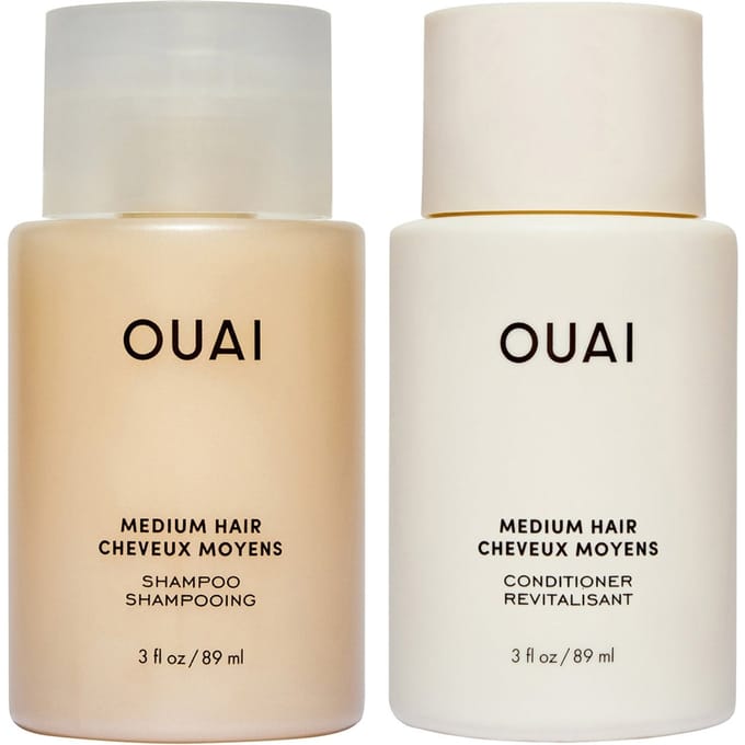 OUAI Medium Shampoo and Conditioner Travel Bundle
