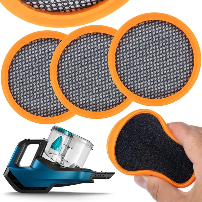 Rosfix Filter Vervanging - HEPA Wasbaar - 3 Stuks - Herbruikbaar - Oranje - Geschikt voor Philips