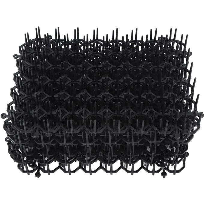 12 Stuks Kattenafschrikmiddel Mat Anti Kat Hond Netwerk Binnen Buiten Afweermiddel Training Plastic Spikes Mat black