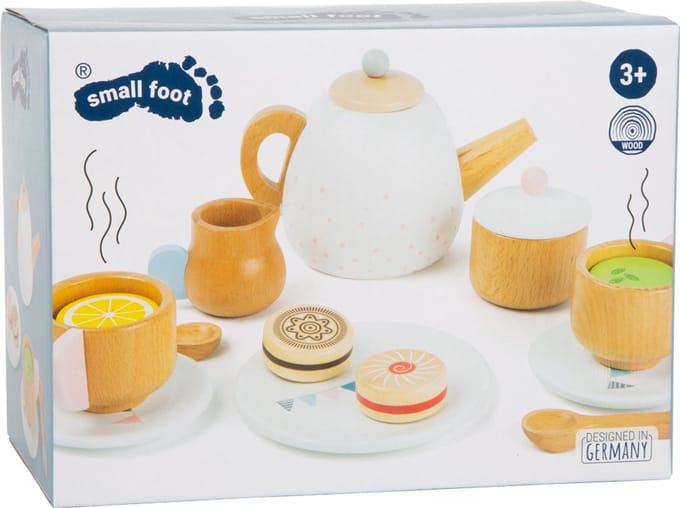 Small Foot - Wooden Tea Set with Play Food 17 pcs