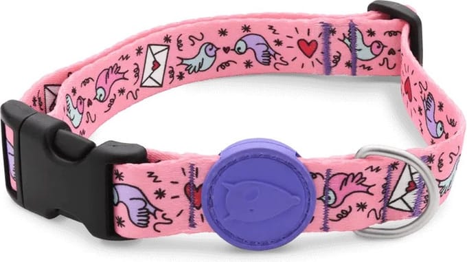 Morso - Halsband Hond Gerecycled Sweet Tweet Roze