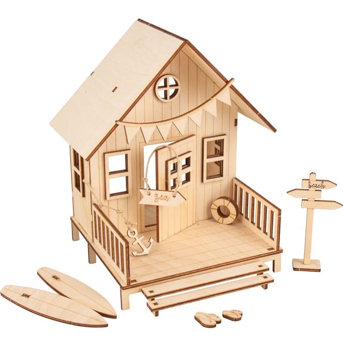 Houten bouwpakket "Strandhuis"