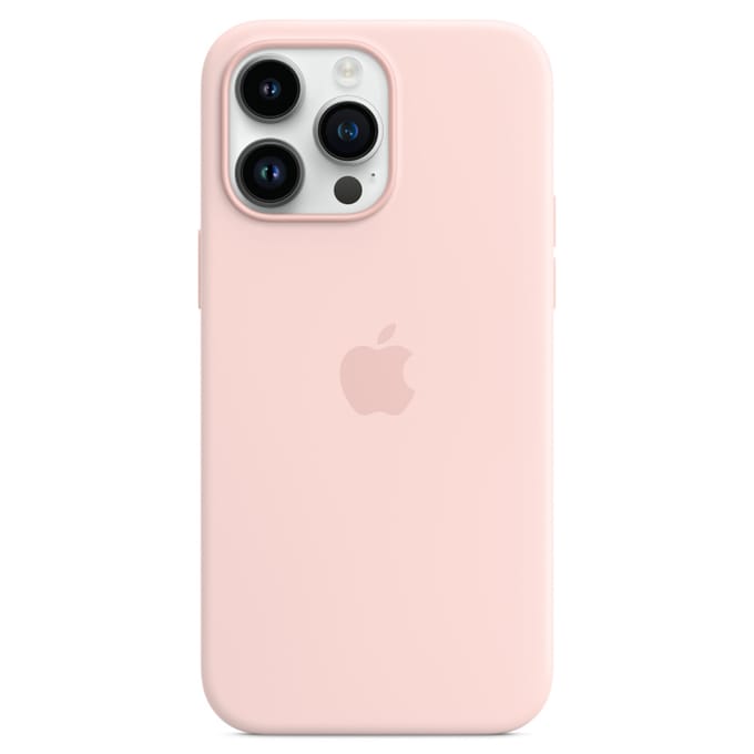 Silicone Backcover MagSafe voor de Apple iPhone 14 Pro Max - Chalk Pink