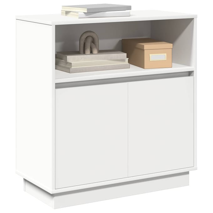 vidaXL - LED - Dressoir - Wit - 71 - x - 34,5 - x - 75 - cm - Bewerkt - hout