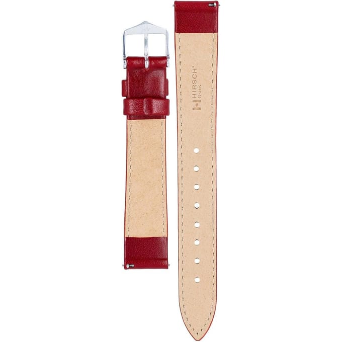 Hirsh Horlogeband Osiris Rood - Leer - 14mm