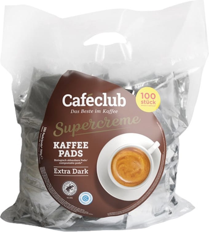CafÃ©club - Supercreme Koffiepads Extra Dark - 100 pads