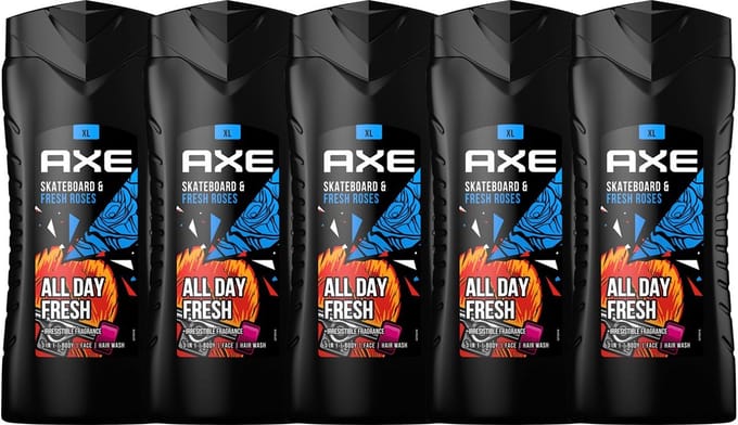 Axe XL Douchegel - Skateboard Fresh Rose - 5 x 400 ml