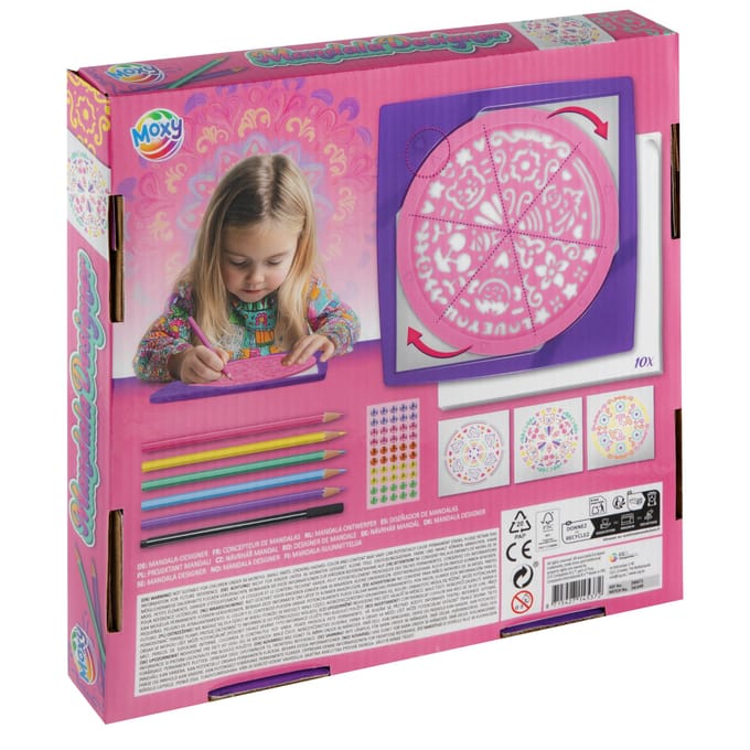Top1Toys Mandala designer 25x25 cm 6 kleurpotoden, 10 sheets en 50 stenen