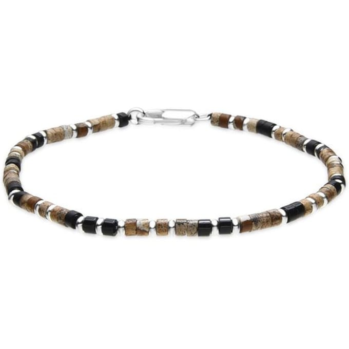 Luxenter Armband met zilveren afwerking en landschapsjaspis - Hayo