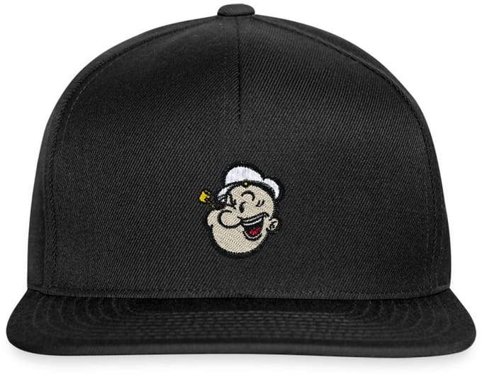 Popeye Als Borduurmotief Snapback cap