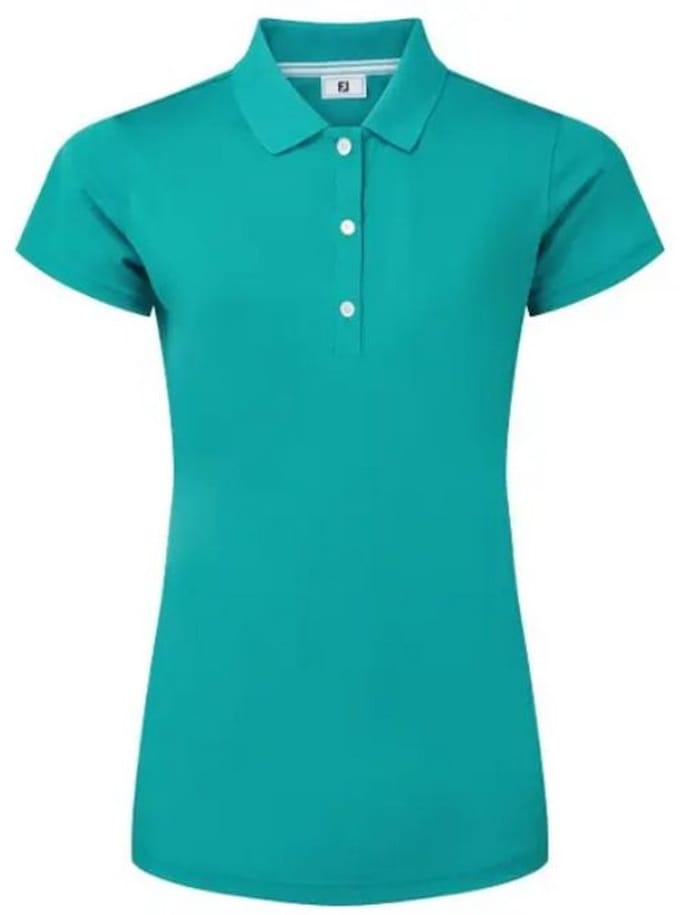 Footjoy Stretch Pique Dames Polo Shirt Turquoise Groen