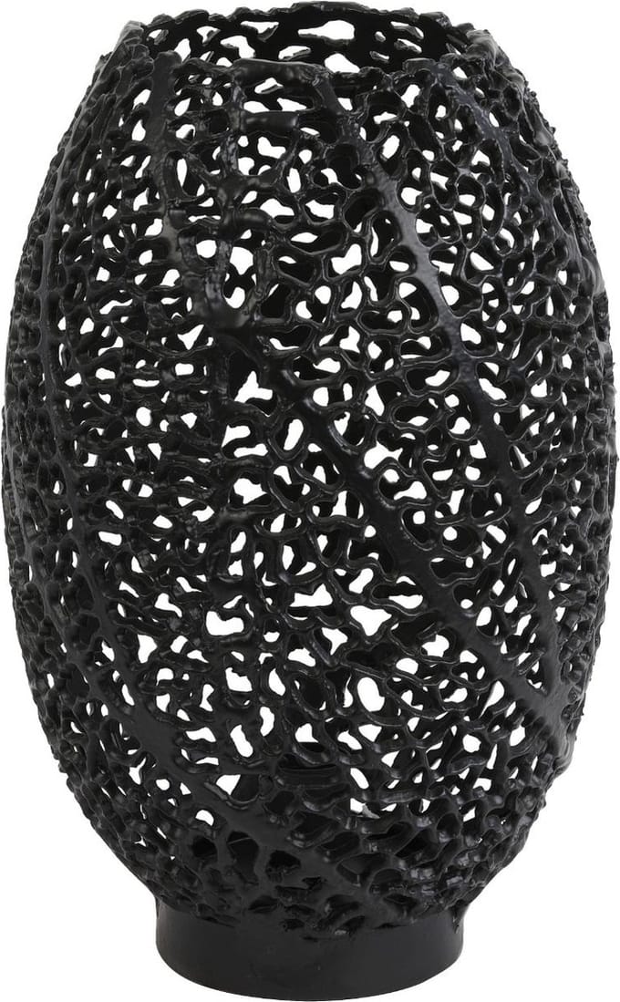 Light & Living Tafellamp Sinula - Zwart - Ø24cm - Modern