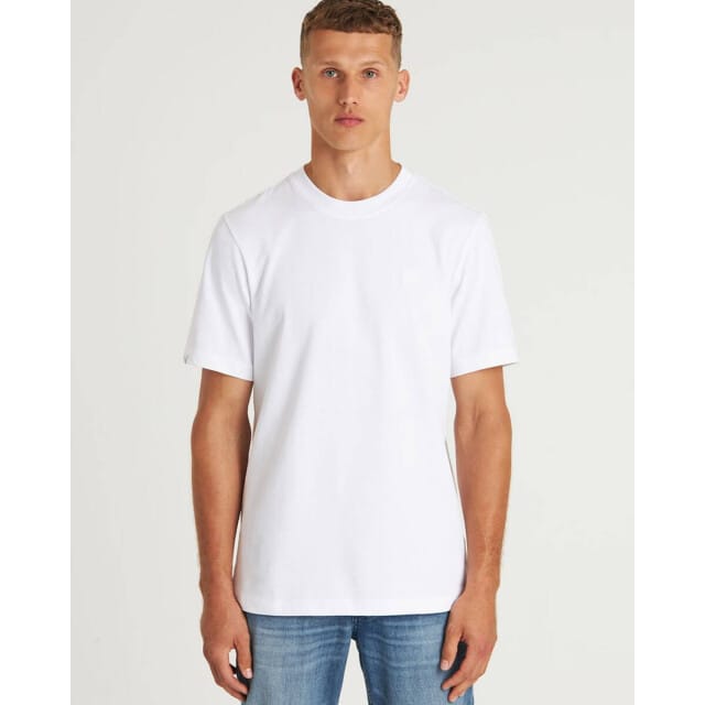 CHASIN' Heren Regular Eenvoudig T-Shirt - Brace - Wit