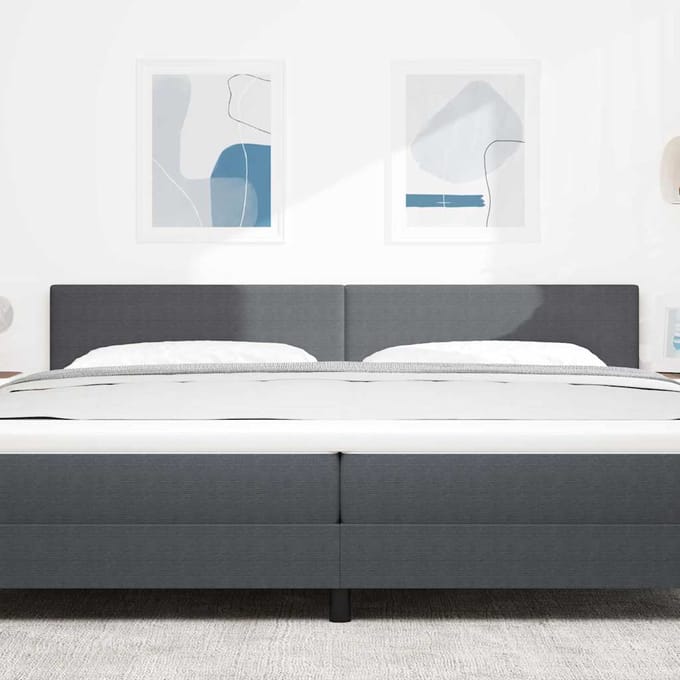 vidaXL - Hoofdbord - Donkergrijs - 200 - cm - Corduroy - stof
