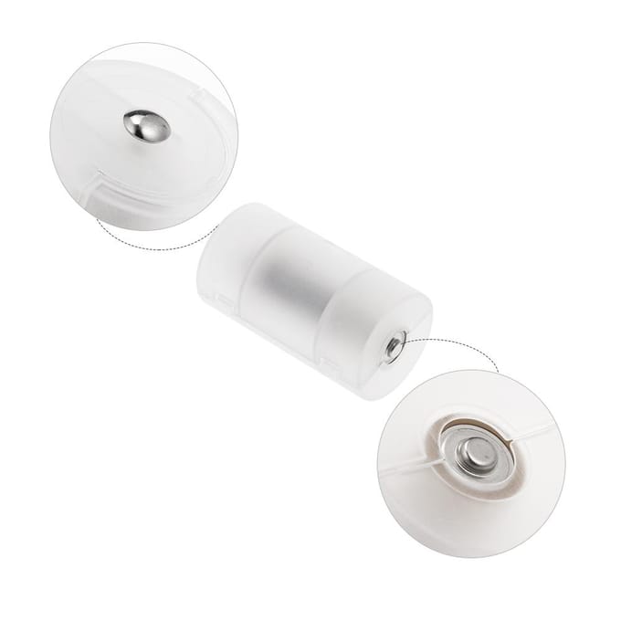 4 stuks batterij converter adapter AA naar D formaat batterij beschermhoes houder PP materiaal wit